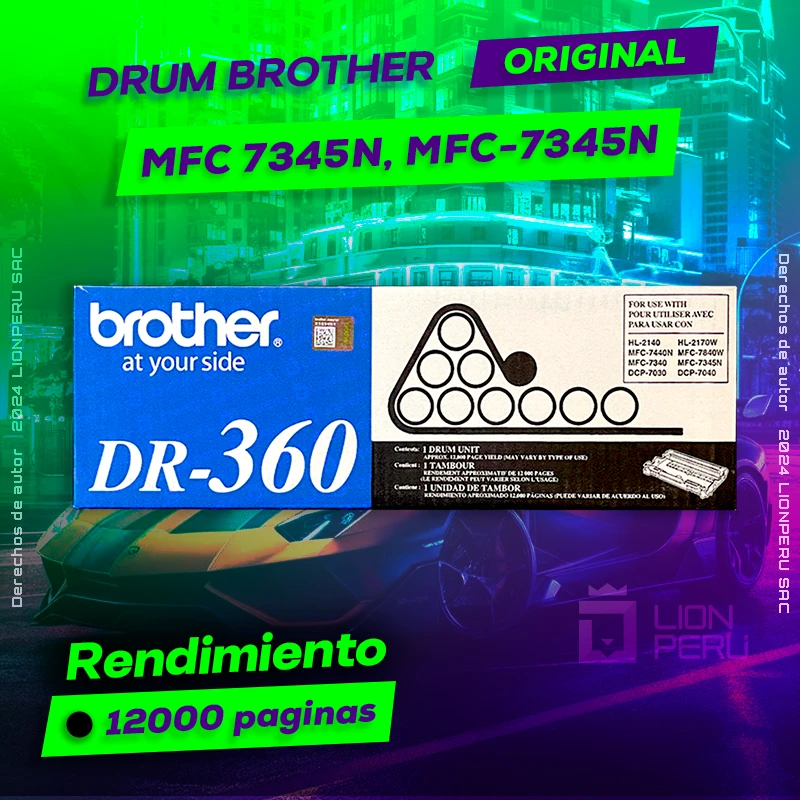 Drum Brother MFC 7345N, MFC-7345N  Tambor Unit Original, ofrece un rendimiento de Calidad a un super Precio, ingresa y consigue el tuyo… ¡¡YA!!