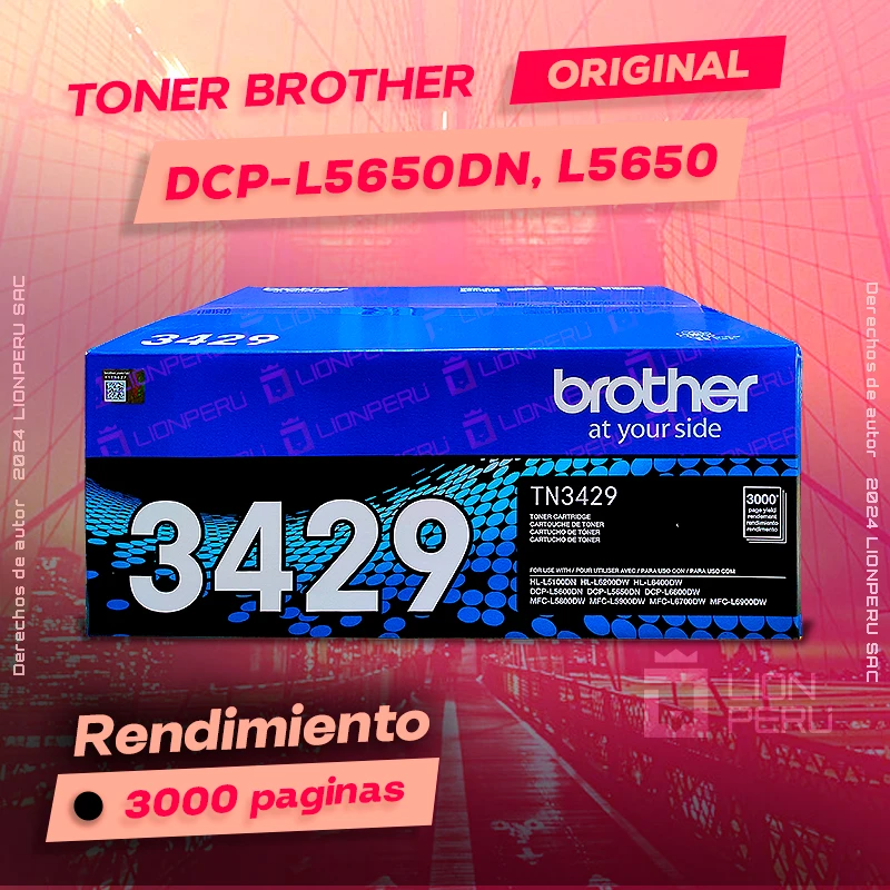 Toner Brother DCP L5650dn, L5650 Laser Original Cartucho negro, ofrece un rendimiento de Calidad a un super Precio, consigue el tuyo… ¡¡YA!!