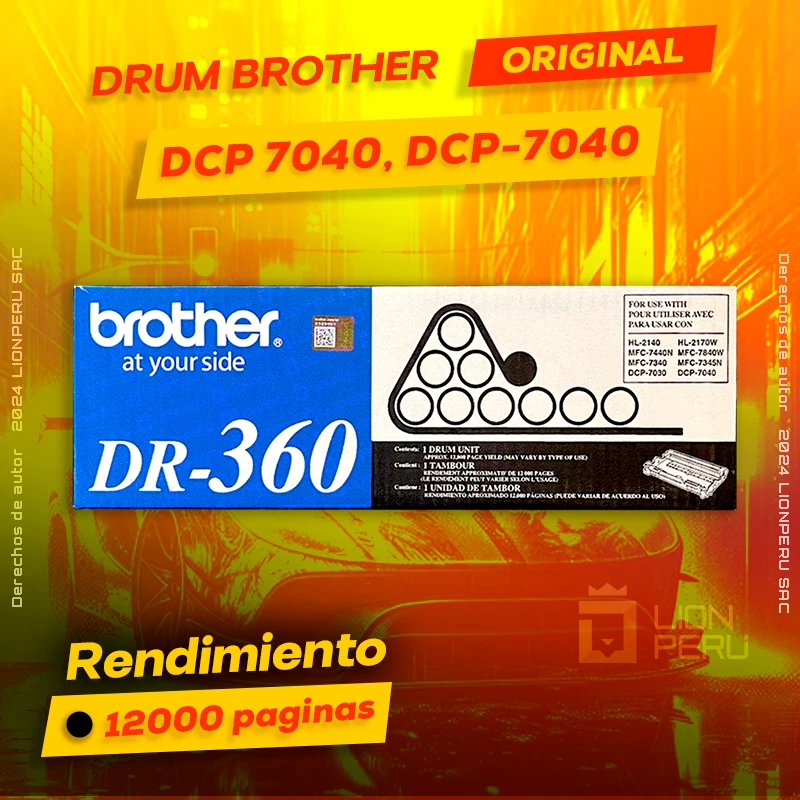 Drum Brother DCP 7040, DCP-7040 Tambor Unit Original, ofrece un rendimiento de Calidad a un super Precio, ingresa y consigue el tuyo… ¡¡YA!!