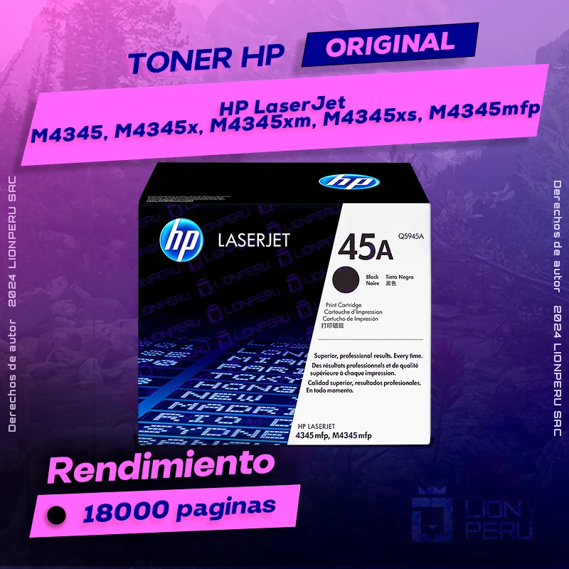 Toner HP M4345, M4345x, M4345xm, M4345xs, M4345mfp LaserJet