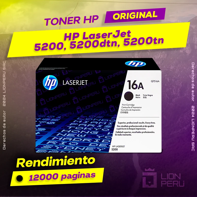 Toner HP 5200, 5200dtn, 5200tn LaserJet Original