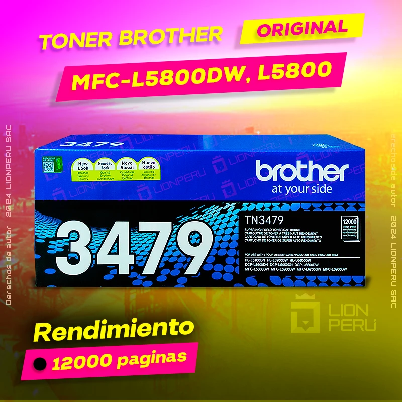 Toner Brother L5800, MFC-L5800dw Laser Alta Capacidad