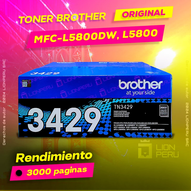 Toner Brother L5800, MFC-L5800dw Laser Original Cartucho negro, ofrece un rendimiento de Calidad a un super Precio, consigue el tuyo… ¡¡YA!!
