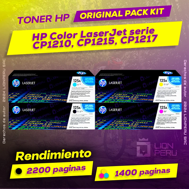 Toner HP Color LaserJet serie CP1210, CP1215, CP1217