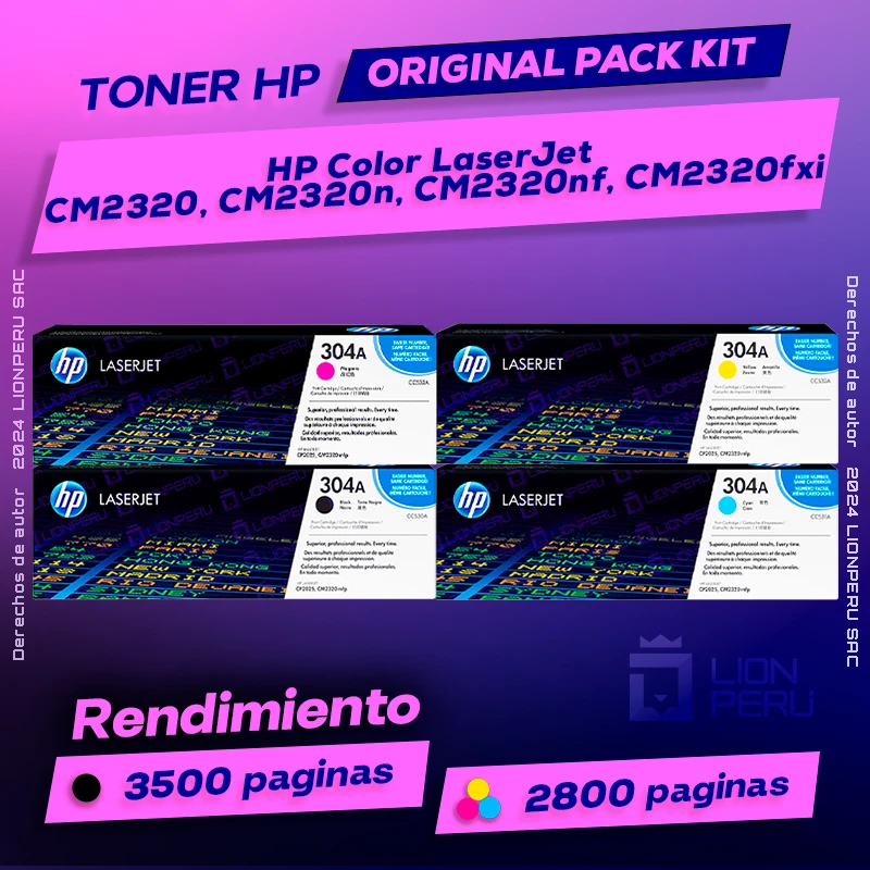 Toner HP CM2320, CM2320n, CM2320nf, CM2320fxi Color LaserJet