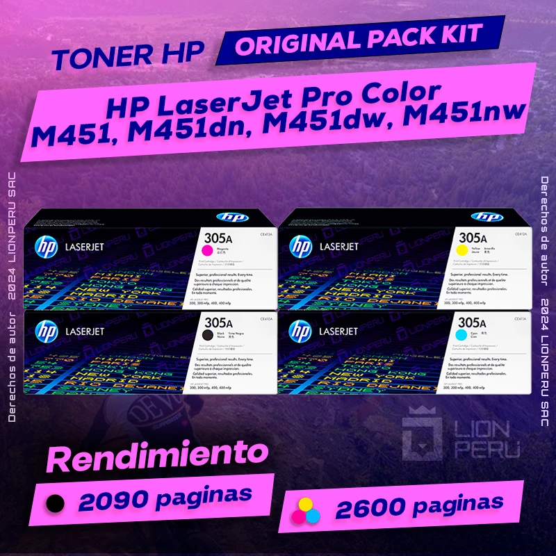 Toner HP M451, M451dn, M451dw, M451nw LaserJet Pro Color