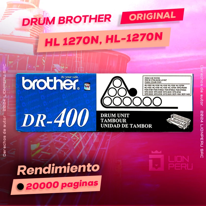 Drum Brother HL 1270N, HL-1270N Tambor Unit Original, ofrece un rendimiento de Calidad a un super Precio, ingresa y consigue el tuyo… ¡¡YA!!