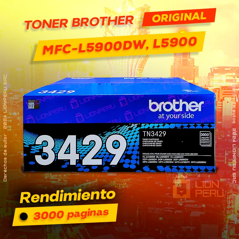 Toner Brother L5900, MFC L5900dw, Laser Original Cartucho negro, ofrece un rendimiento de Calidad a un super Precio, consigue el tuyo… ¡¡YA!!