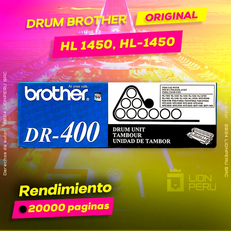 Drum Brother HL 1450, HL-1450 Tambor Unit Original, ofrece un rendimiento de Calidad a un super Precio, ingresa y consigue el tuyo… ¡¡YA!!