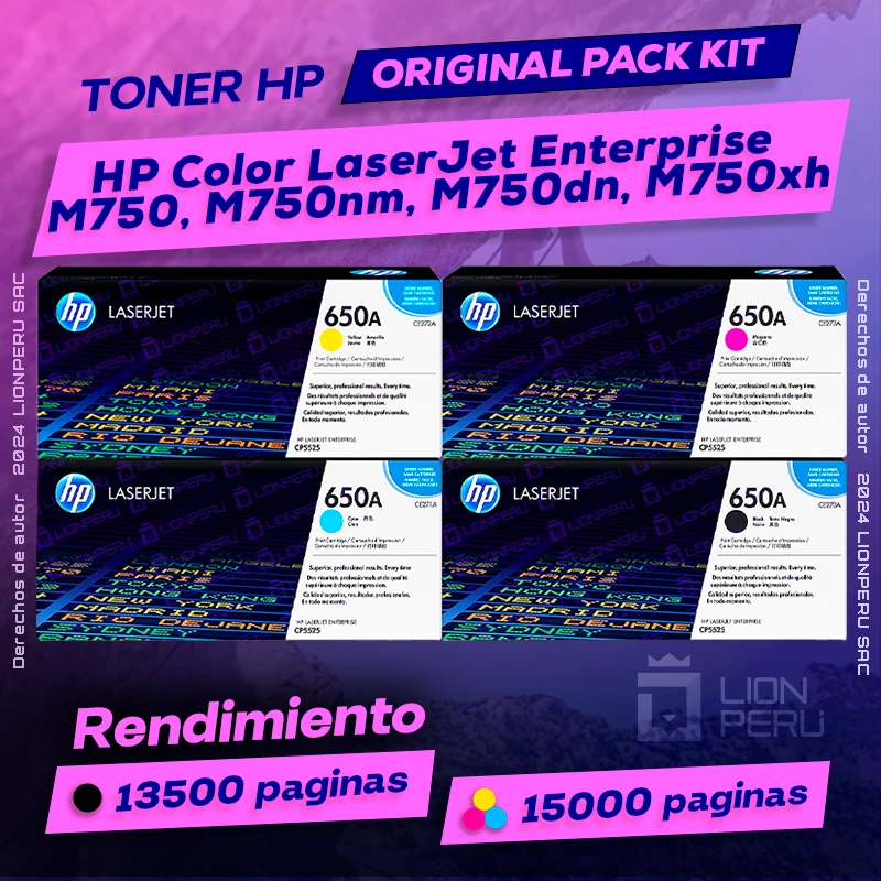Toner HP M750, M750nm, M750dn, M750xh Color LaserJet