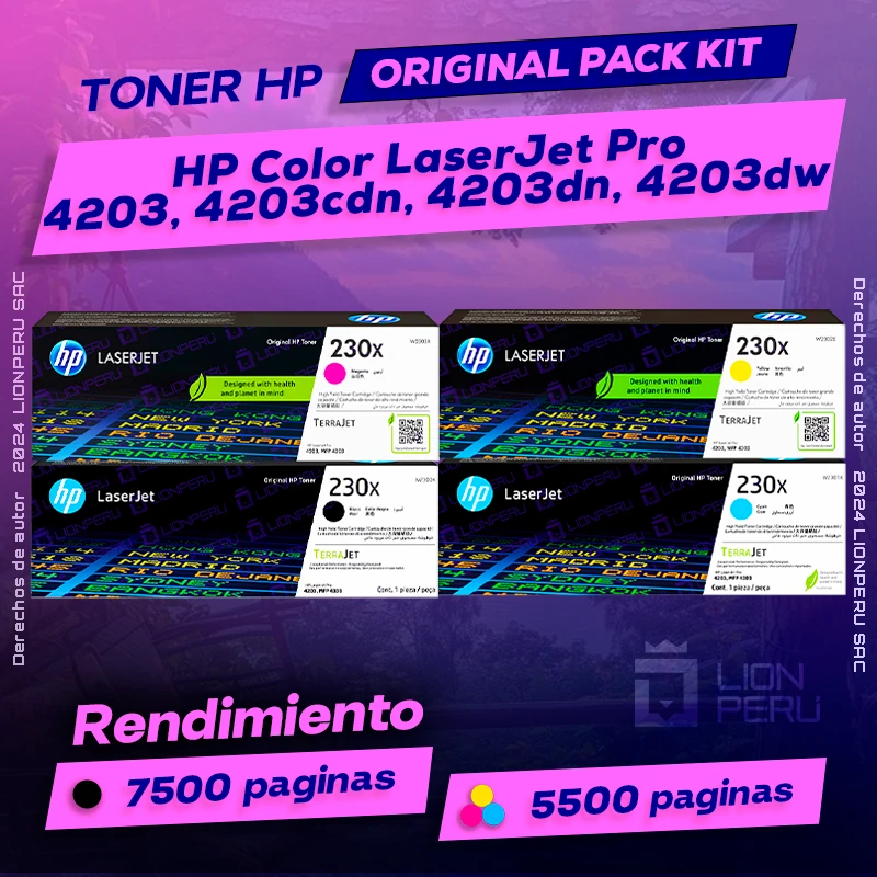 Toner HP 4203, 4203cdn, 4203dn, 4203dw Color LaserJet Pro
