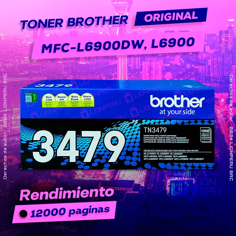 Toner Brother L6900, MFC L6900dw Laser Alta Capacidad