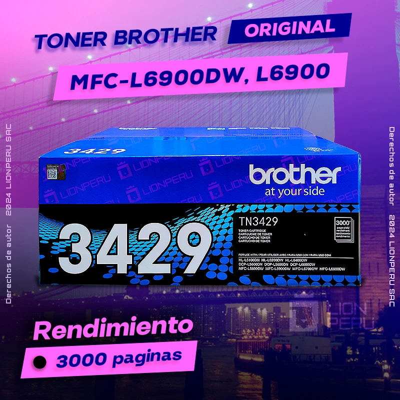 Toner Brother L6900, MFC L6900dw Laser Original cartucho negro, ofrece un rendimiento de Calidad a un super Precio, consigue el tuyo… ¡¡YA!!