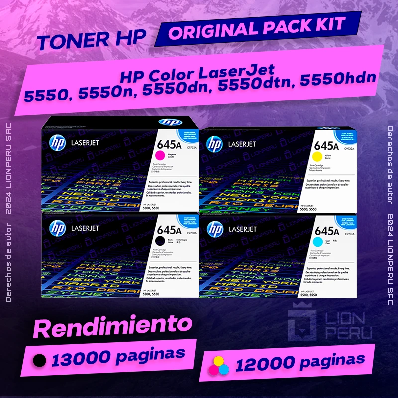 Toner HP 5550, 5550n, 5550dn, 5550dtn, 5550hdn LaserJet