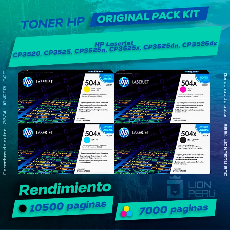 Toner HP CP3520, CP3525, CP3525n, CP3525x, CP3525dn, CP3525dx