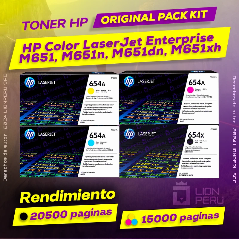 Toner HP M651, M651dn, M651xh Color LaserJet Enterprise