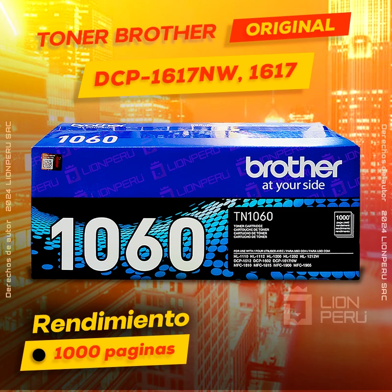Toner Brother DCP 1617NW, DCP 1617 cartucho Laser Original negro, ofrece un rendimiento de Calidad a un super Precio, consigue el tuyo… ¡¡YA!!