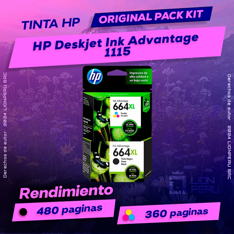 Tinta HP 1115 Deskjet Ink Advantage Cartucho Original