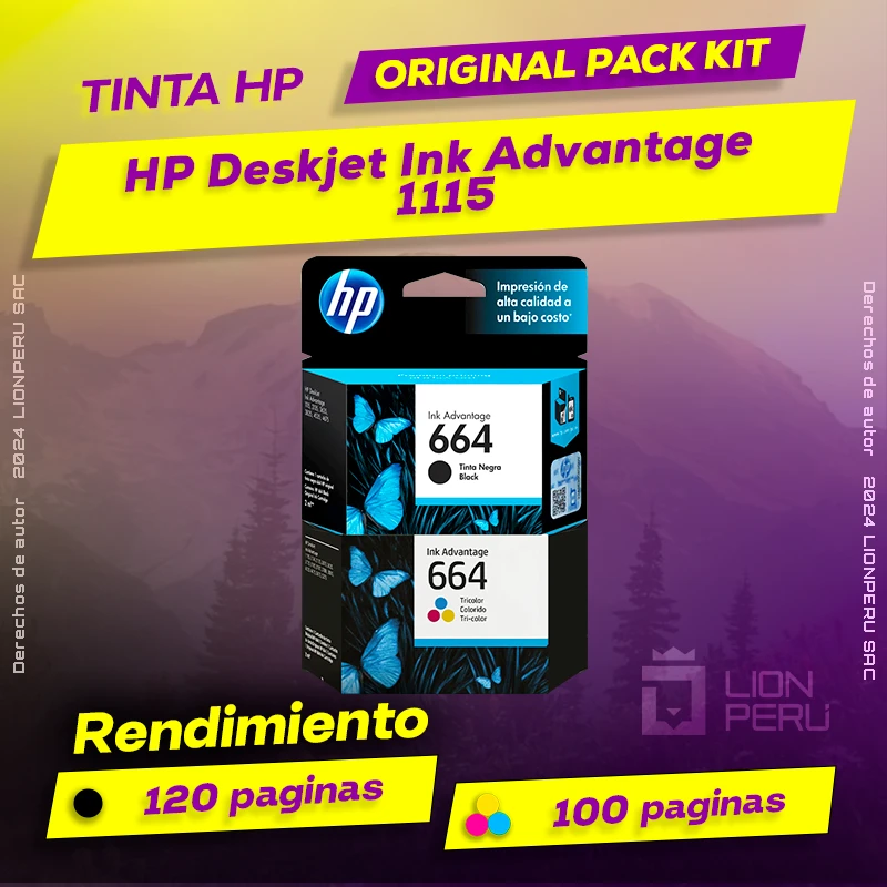Tinta HP 1115 Deskjet Ink Advantage Cartucho Original