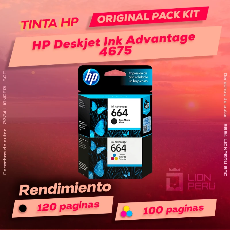 Tinta HP 4675 Deskjet Ink Advantage Cartucho Original