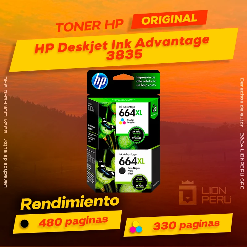 Tinta HP 3835 Deskjet Ink Advantage Cartucho Original
