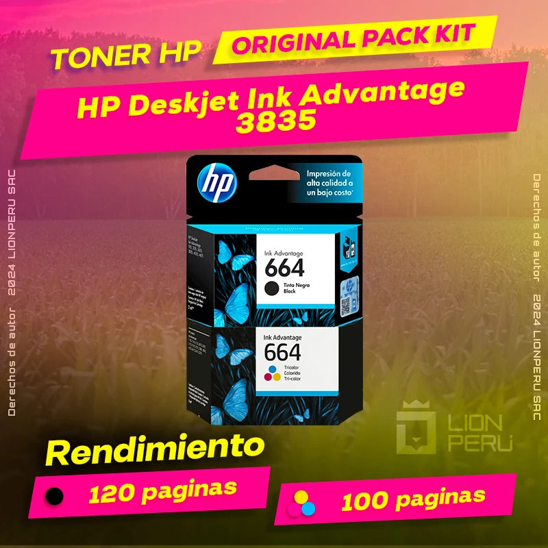 Tinta HP 3835 Deskjet Ink Advantage Cartucho Original