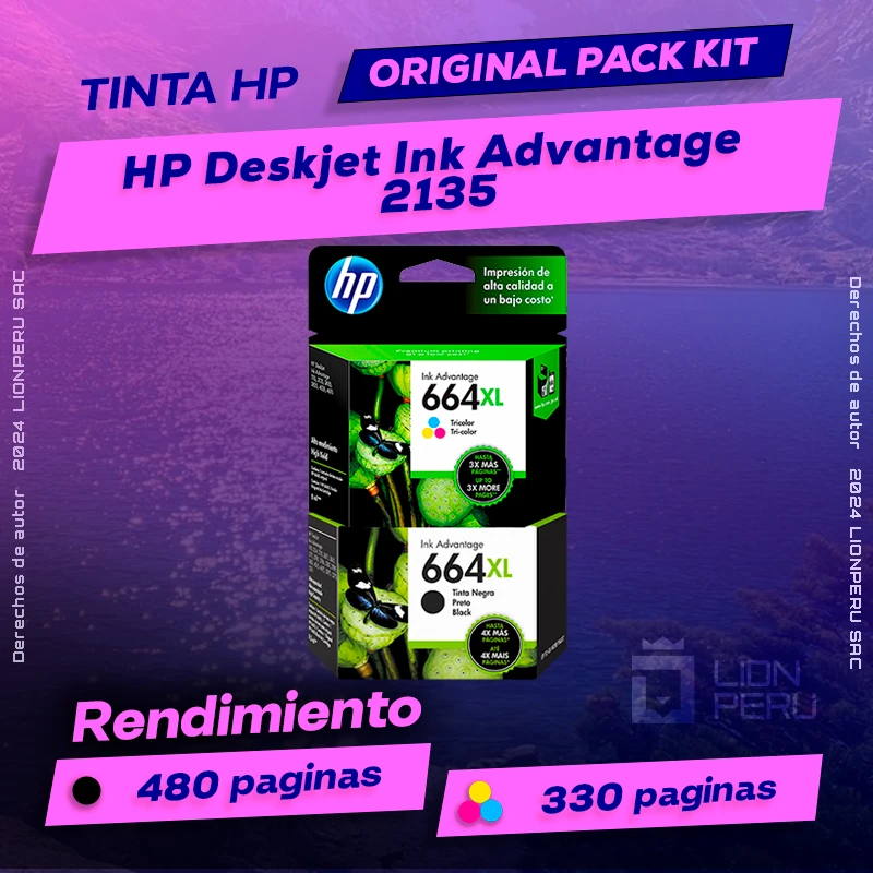 Tinta HP 2135 Deskjet Ink Advantage Cartucho Original