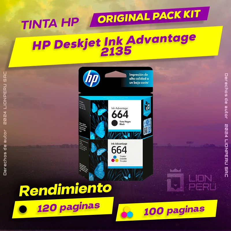 Tinta HP 2135 Deskjet Ink Advantage Cartucho Original