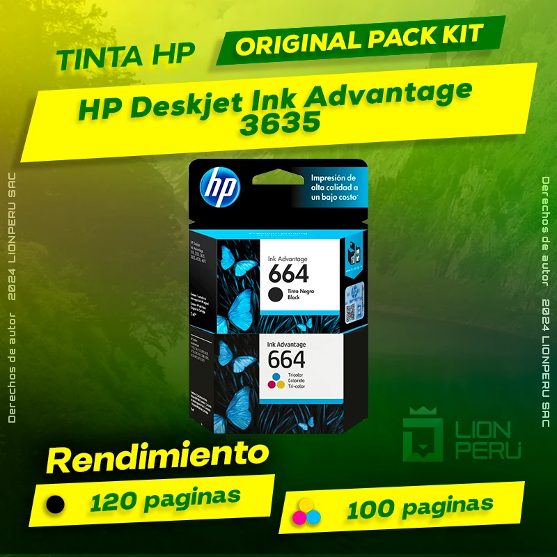 Tinta HP 3635 Deskjet Ink Advantage Cartucho Original
