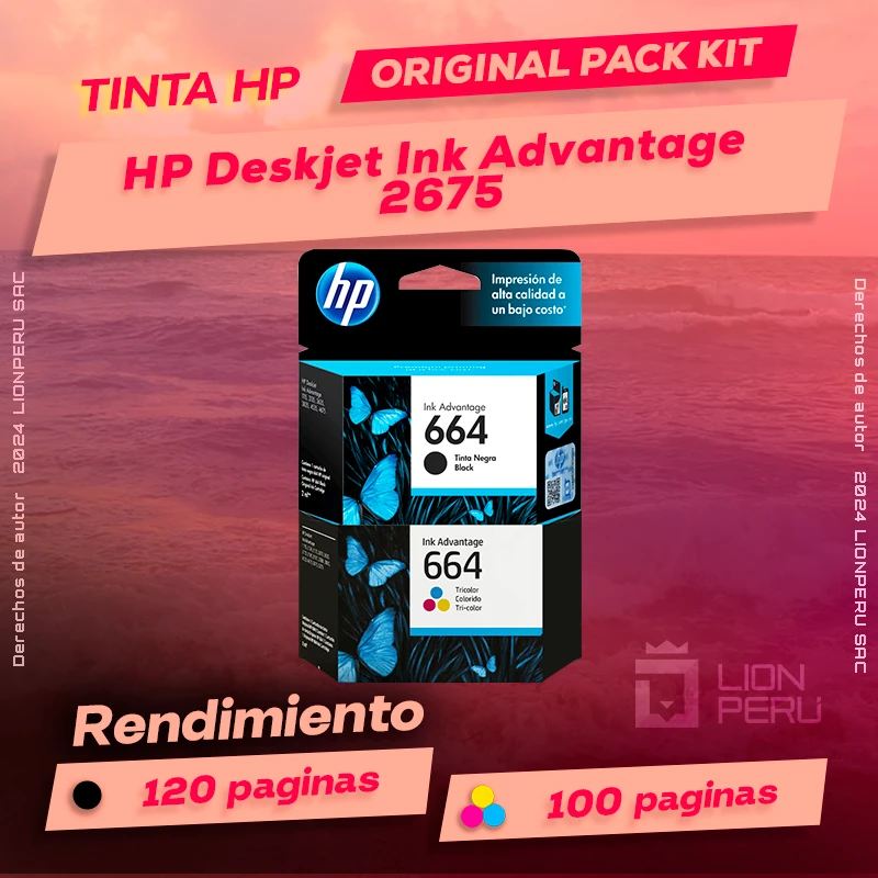 Tinta HP 2675 Deskjet Ink Advantage Cartucho Original