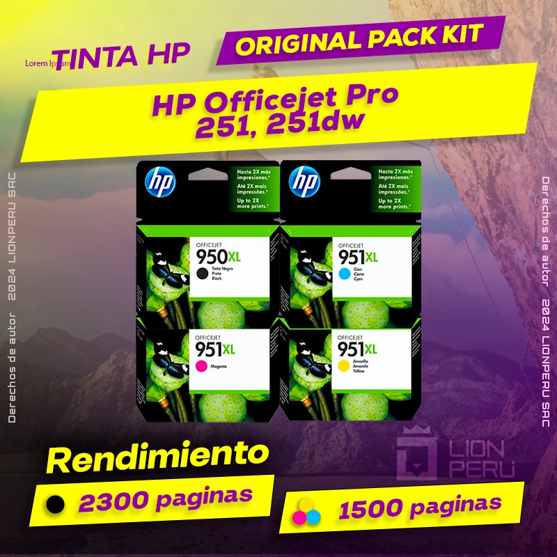 Tinta HP 251, 251dw Officejet Pro Cartucho Original