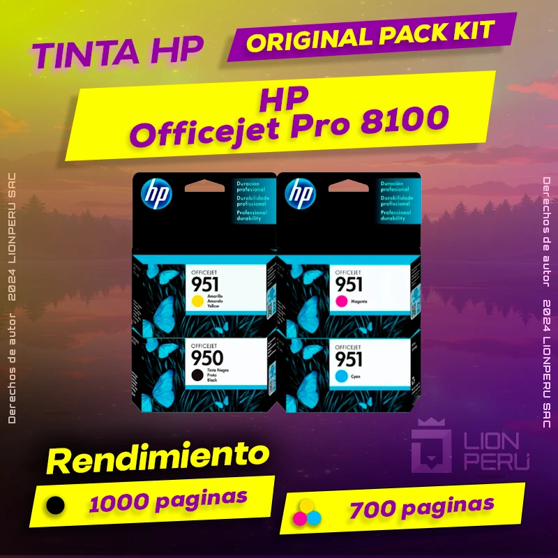 Tinta HP 8100 Officejet Pro Cartucho Original