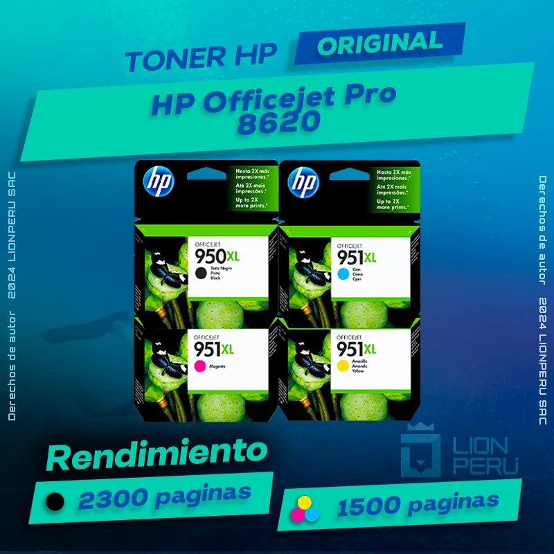 Tinta HP 8620 Officejet Pro Cartucho Original