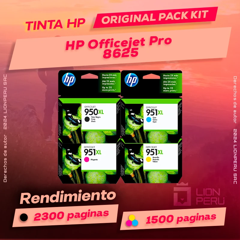 Tinta HP 8625 Officejet Pro Cartucho Original