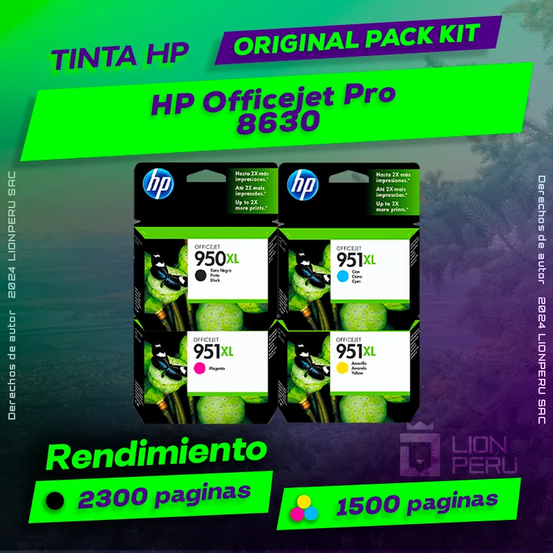 Tinta HP 8630 Officejet Pro Cartucho Original