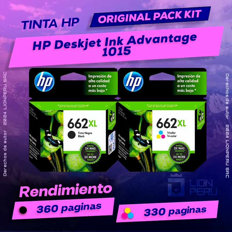 Tinta HP 1015 Deskjet Ink Advantage Cartucho Original