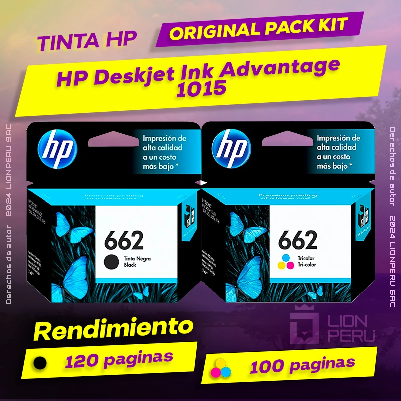 Tinta HP 1015 Deskjet Ink Advantage Cartucho Original