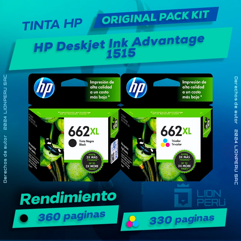 Tinta HP 1515 Deskjet Ink Advantage Cartucho Original