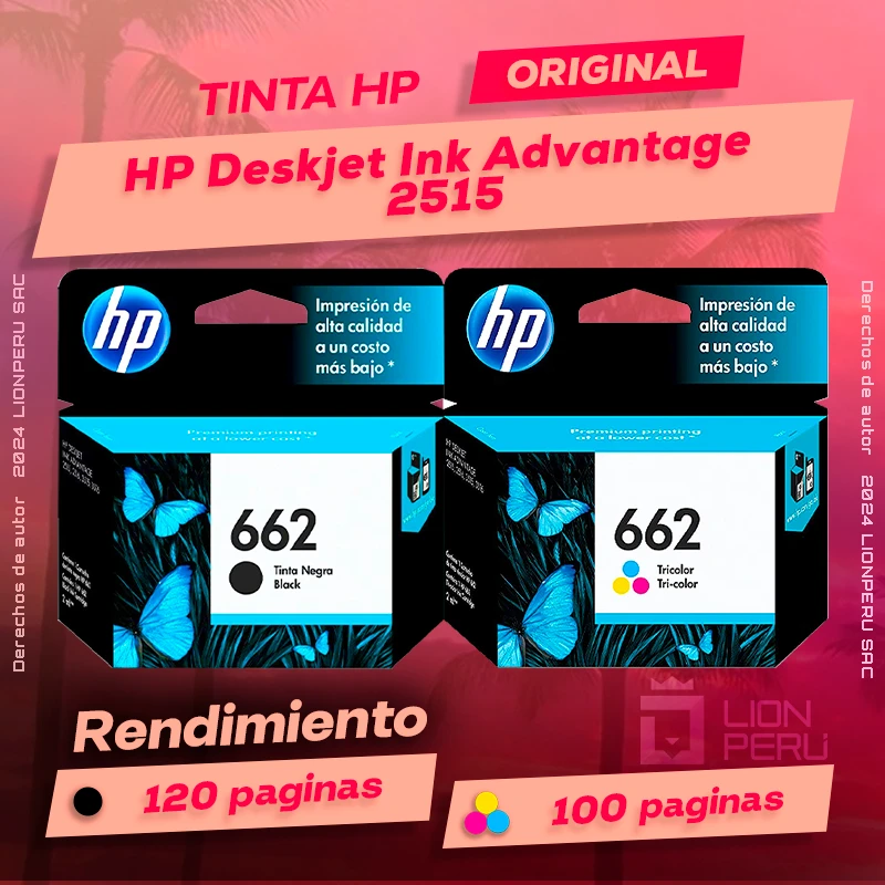 Tinta HP 2515 Deskjet Ink Advantage Cartucho Original