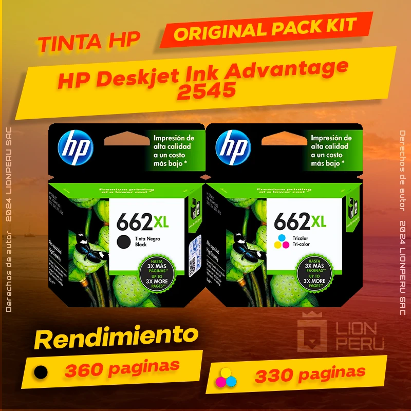 Tinta HP 2545 Deskjet Ink Advantage Cartucho Original