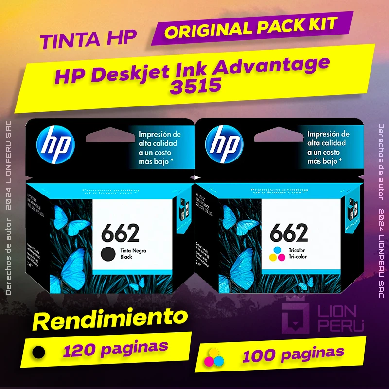 Tinta HP 3515 Deskjet Ink Advantage Cartucho Original