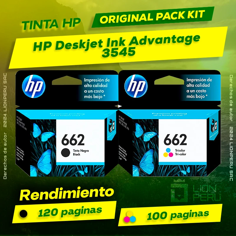 Tinta HP 3545 Deskjet Ink Advantage Cartucho Original