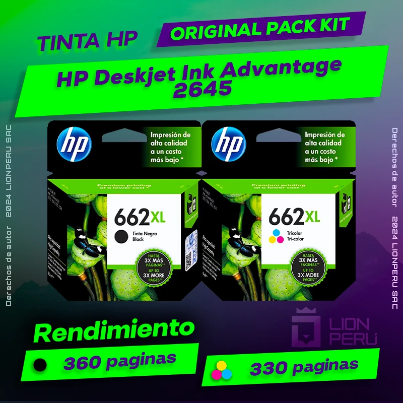 Tinta HP 2645 Deskjet Ink Advantage Cartucho Original