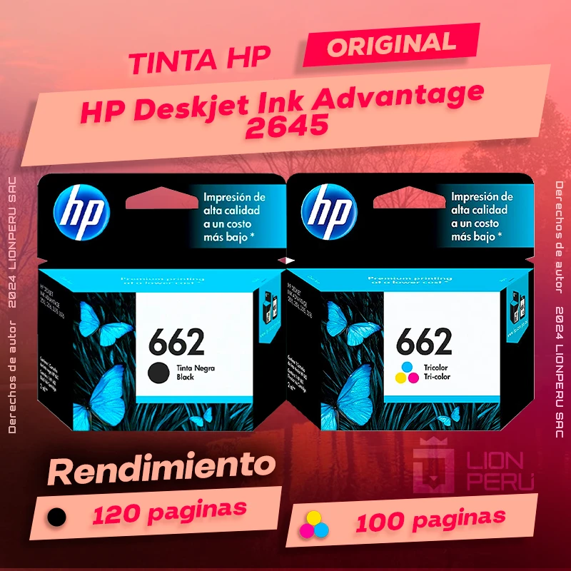 Tinta HP 2645 Deskjet Ink Advantage Cartucho Original