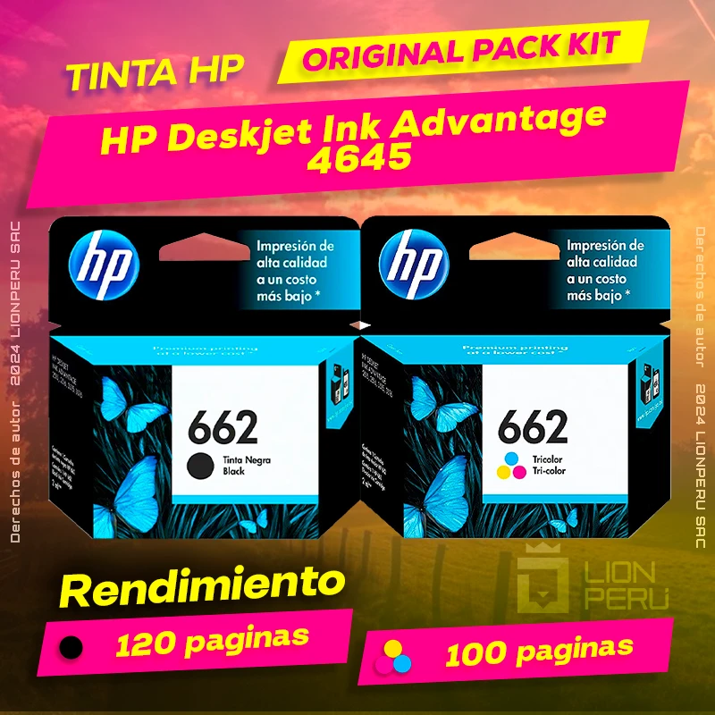 Tinta HP 4645 Deskjet Ink Advantage Cartucho Original