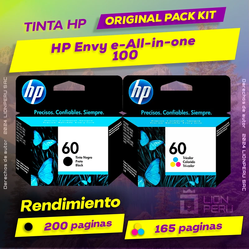 Tinta HP 100 Envy e-All-in-one Cartucho Original