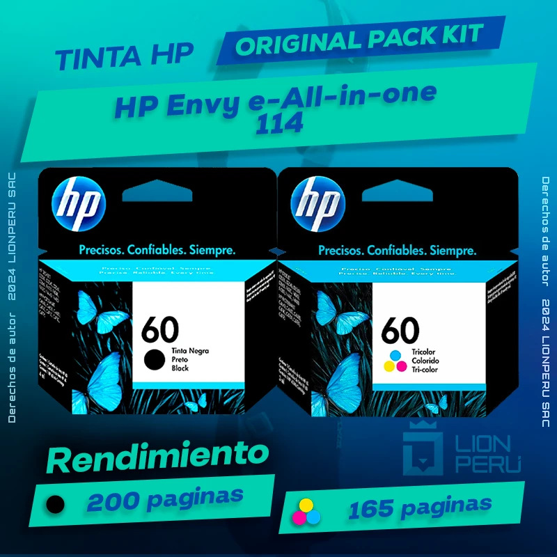 Tinta HP 114 Envy e-All-in-one Cartucho Original