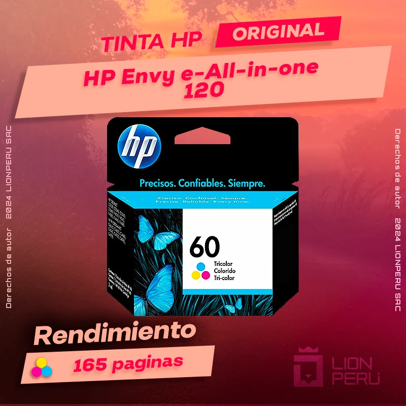 Tinta HP 120 Envy e-All-in-one Cartucho Original