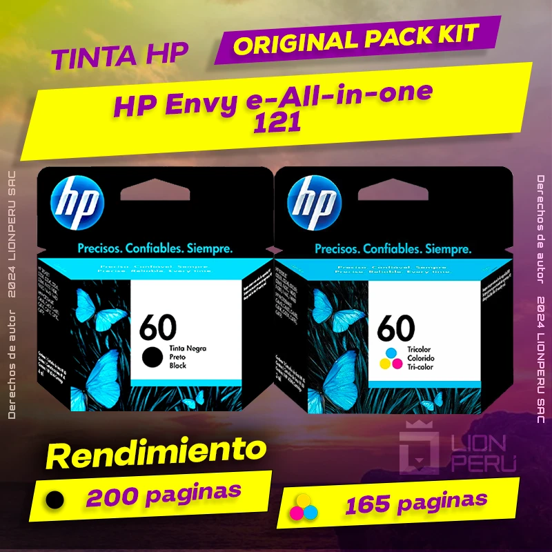 Tinta HP 121 Envy e-All-in-one Cartucho Original