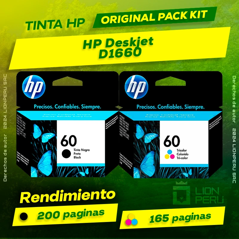 Tinta HP D1660 Deskjet Inkjet Cartucho Original
